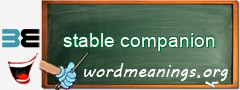 WordMeaning blackboard for stable companion
